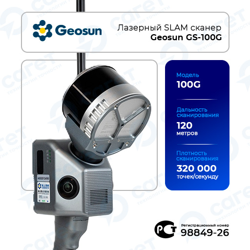 Лазерный SLAM сканер Geosun GS-100G (Hesai XT16)